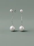arracades llargues de perles, diferents mides de perles 