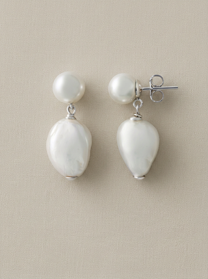 Pendientes de perlas barrocas