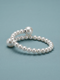 Pulsera de perlas rígida de una vuelta