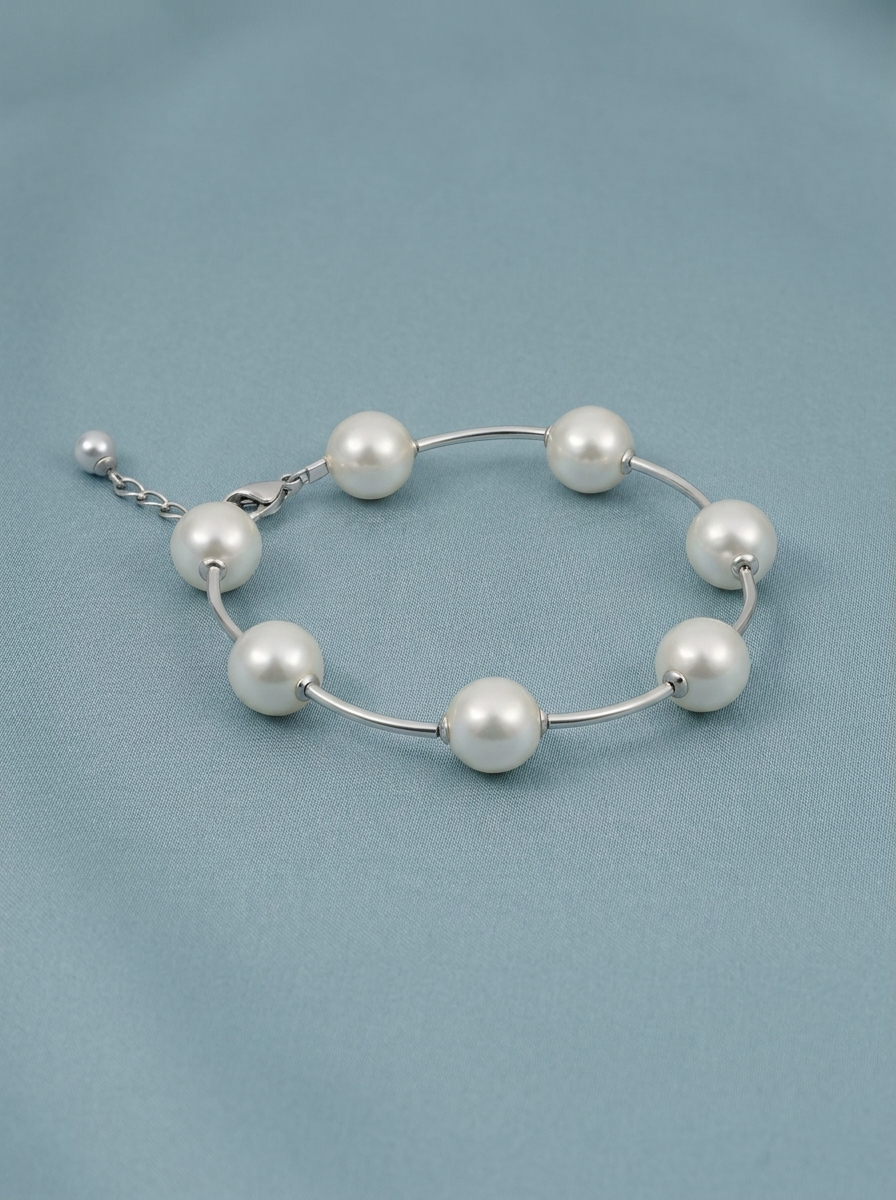 Polsera de plata i perles