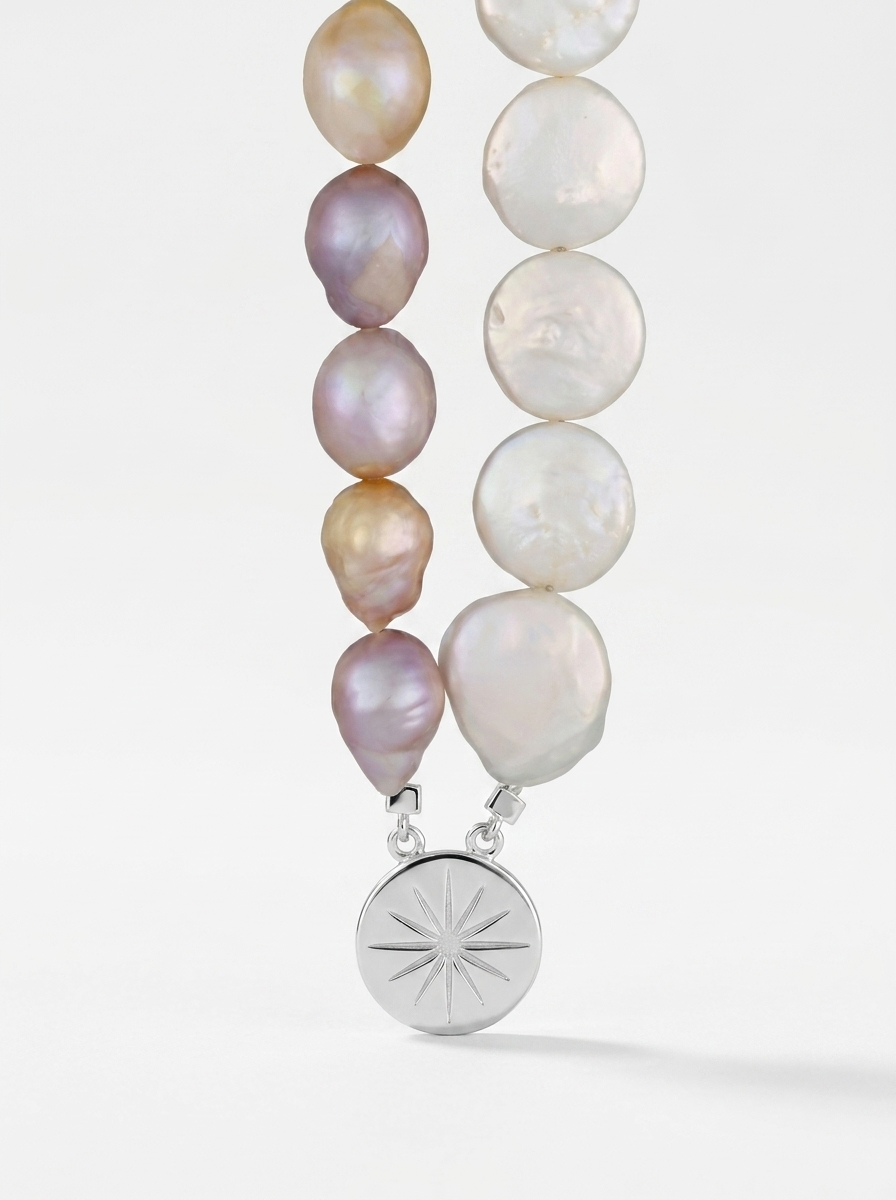 Bracelet deux rangs de perles de culture