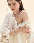 Bracelet de perles de culture et perles baroques