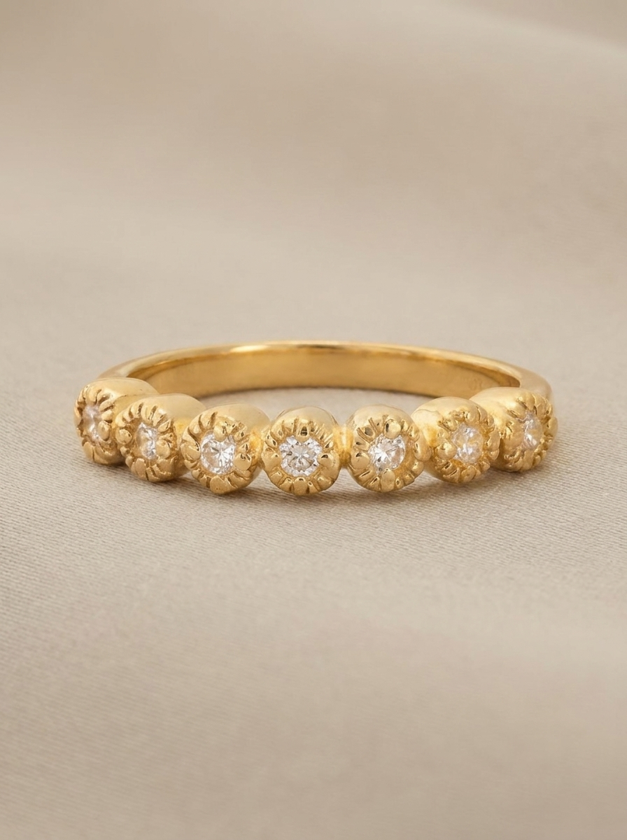 anillo plata bañado en oro de circonitas