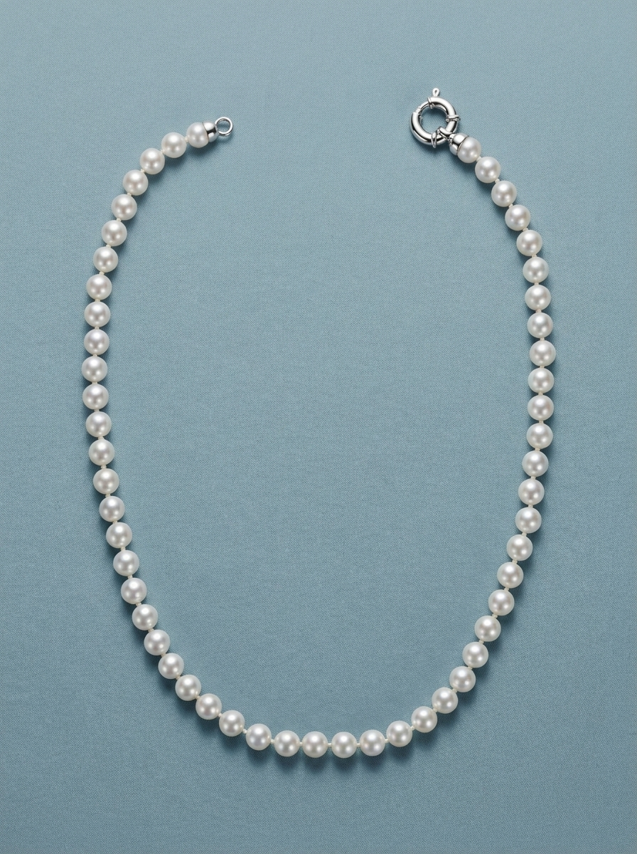 collaret curt de perles blanques de Mallorca 