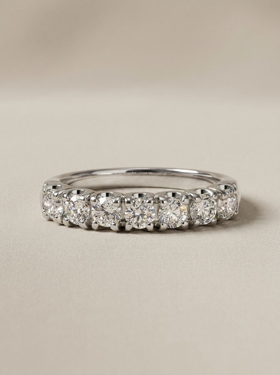 Silver cubic zirconia ring