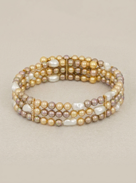 choker multicolor de perles de Mallorca i barroques 