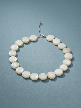 collaret de perles planes 