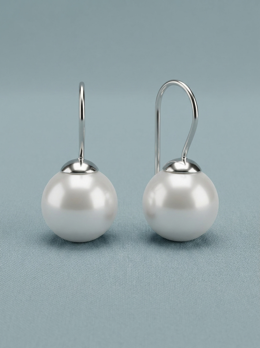 Ohrring mit weißer Perle