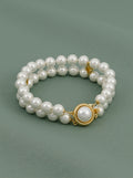 Bracelet de perles plaqué or