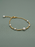 Bracelet plaqué or avec perle