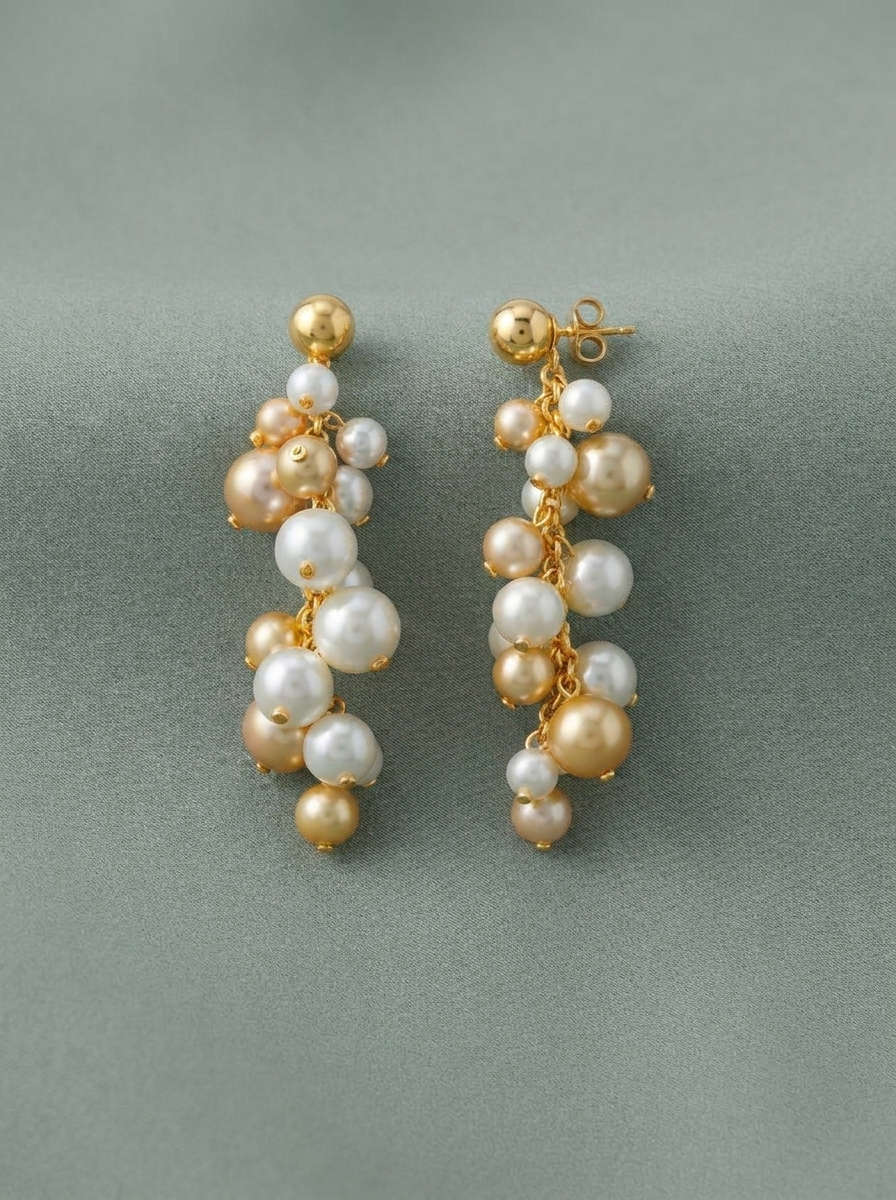 Cascade pearl earrings